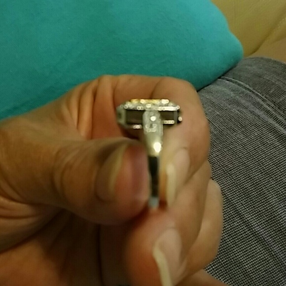 New Art deco simulated ruby ring 925 stamped - Picture 4 of 7